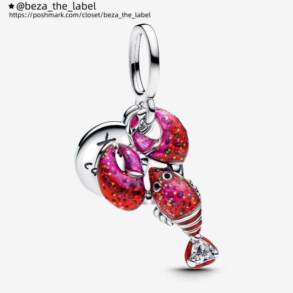 Pandora Lobster Dangle Charm - Picture 1 of 6